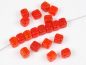 Preview: Glasperlen Würfel orange opak Preview: Glasperlen Würfel orange opak